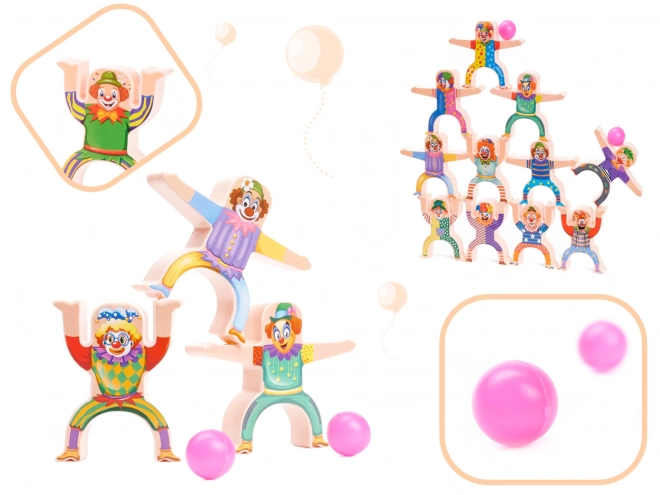 Montessori balanční věž - Klauni