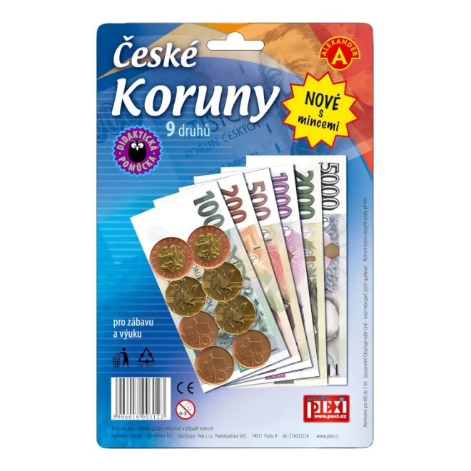 České bankovky a mince