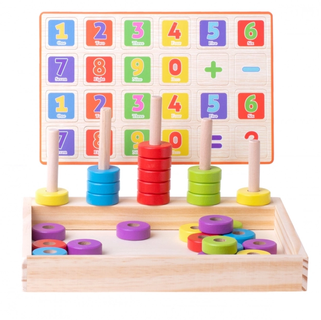Dřevěné montessori počítadlo