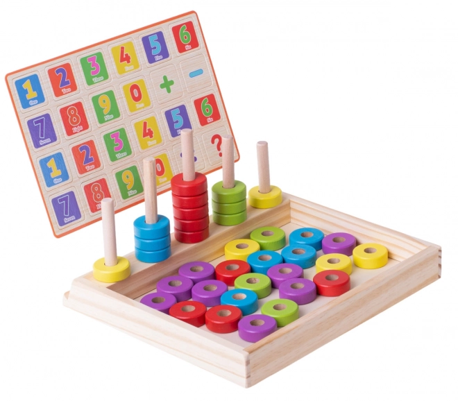 Dřevěné montessori počítadlo