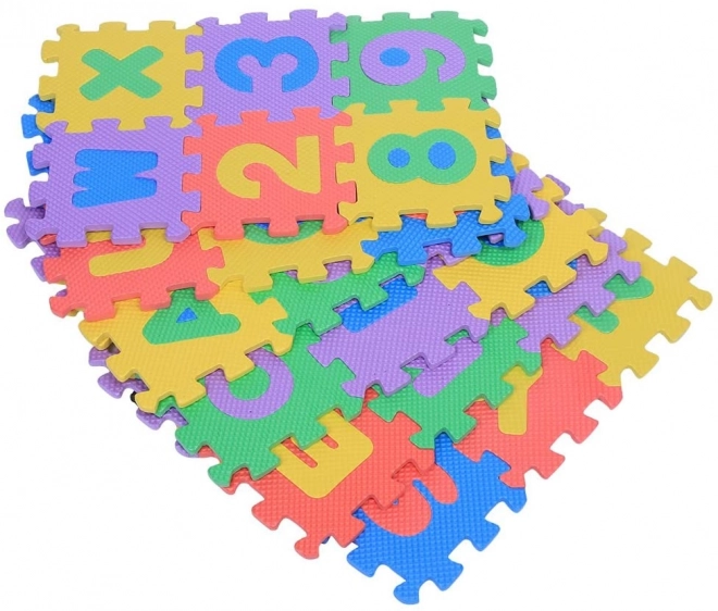 Pěnové puzzle písmena, číslice a zvířátka  - 72 kusů