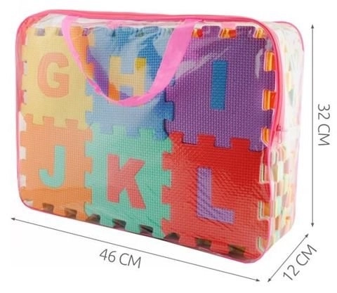 Pěnové puzzle písmena, číslice a zvířátka  - 72 kusů