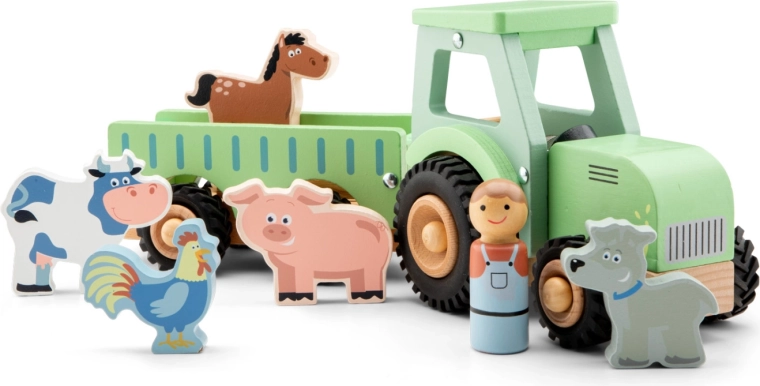 Roztomilá zvířátka a farmář
