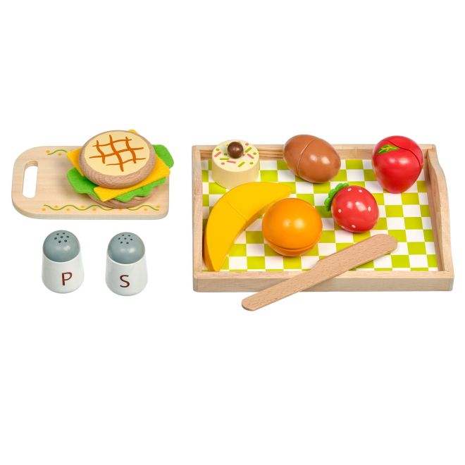 Lucy & Leo Snídaně na podnosu - dřevěná herní sada s magnety