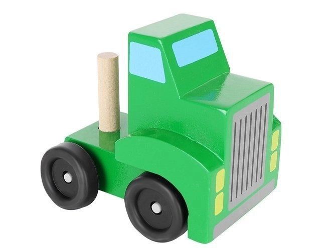 Dřevěný kamion s auty