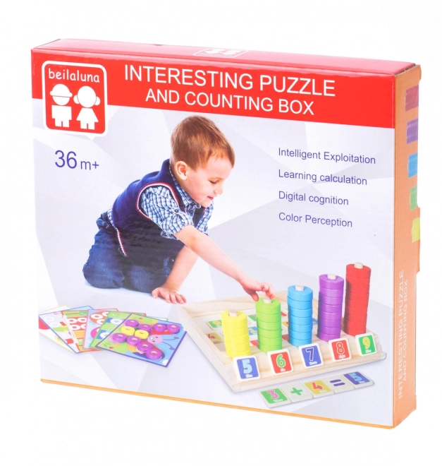 Dřevěné montessori počítadlo