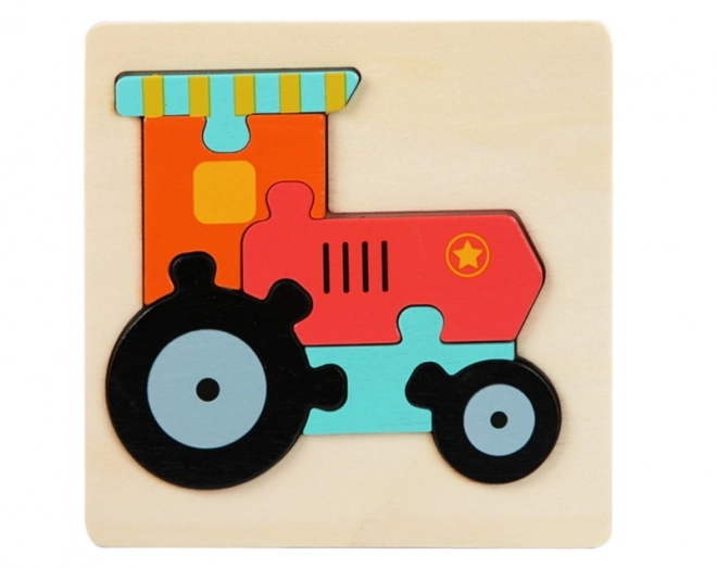 Dřevěné puzzle pro nejmenší - traktor