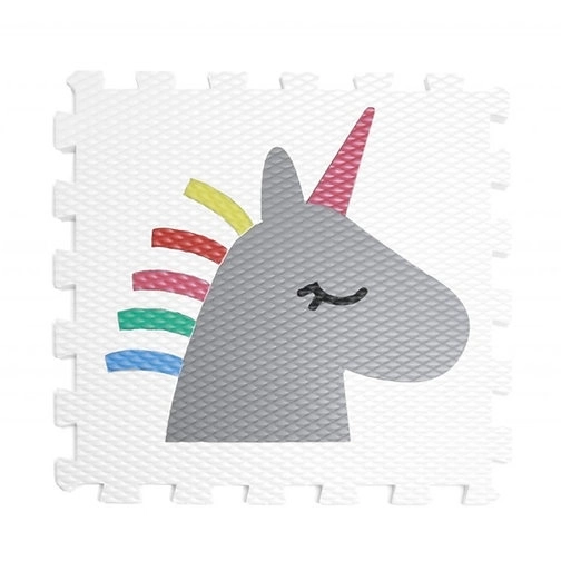 Šedé pěnové puzzle se zvířátky - 12 kusů