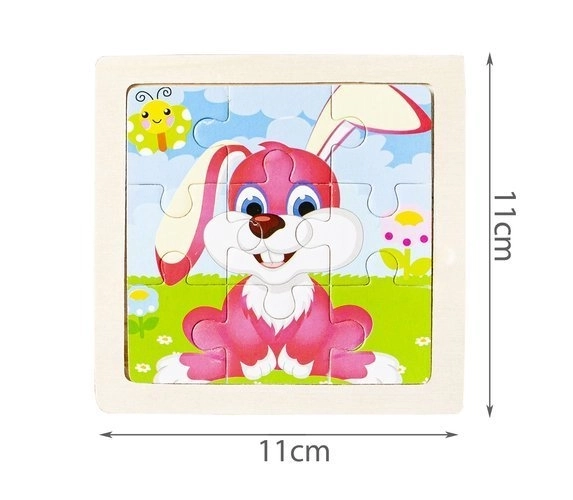 Dřevěné puzzle zvířata - 4 díly