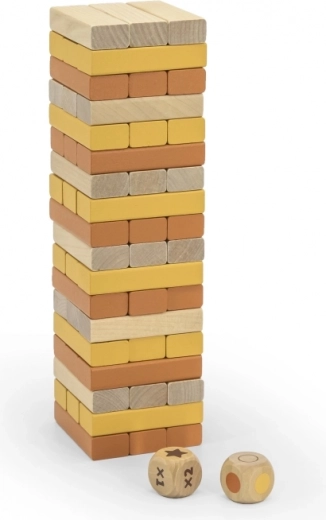 56 dřevěných kostek pro stabilní a vysoké stavby