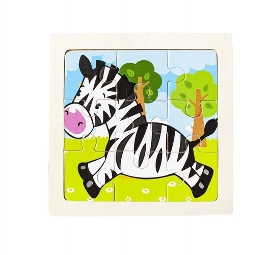Dřevěné puzzle zvířata - 4 díly