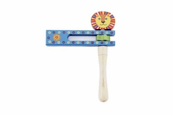 Řehtačka dřevo 12,5cm 4 barvy 12m+