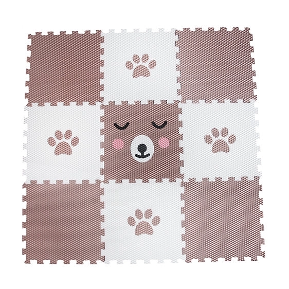 Pěnové puzzle s medvídkem a tlapkami  - 9 kusů
