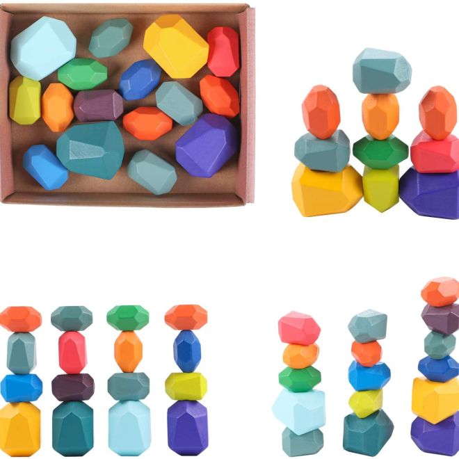 Montessori dřevěné balanční kameny