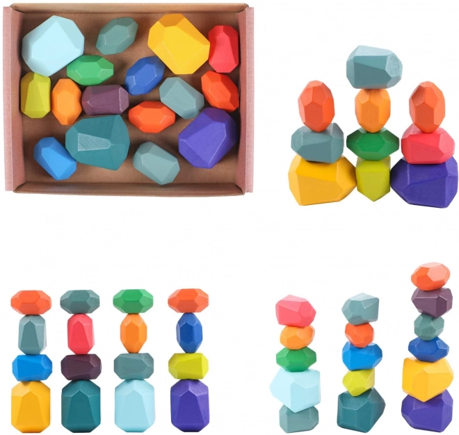 Montessori dřevěné balanční kameny