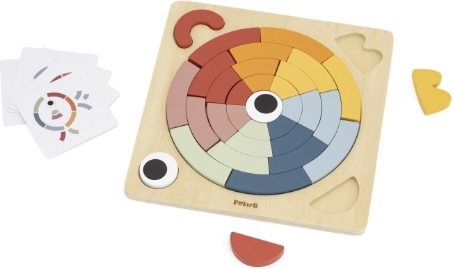 Kruhové puzzle s kartami předloh