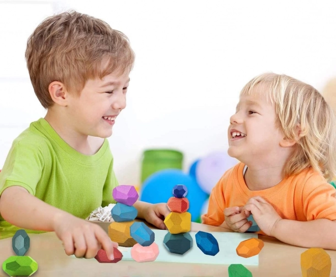 Montessori dřevěné balanční kameny