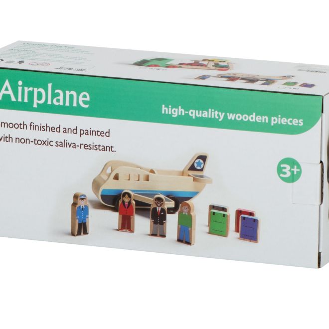 Dřevěné letadlo s figurkami