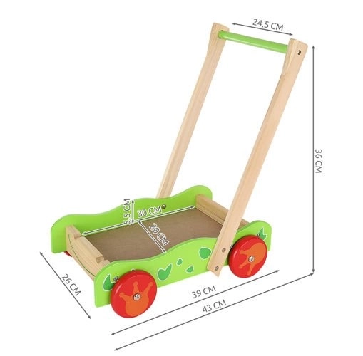 Dřevěný vozík se stavebními bloky