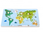Dřevěná edukativní mapa světa pro děti
