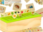 Dřevěný vzdělávací sorter – přiřaď obrázky a tvary
