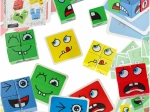 Montessori logická hra měnící se tváře – emoční kostičky a karty