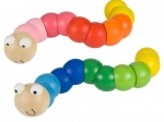 Bigjigs Toys barevný dřevěný červík modrá