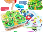 Tooky Toy dřevěná magnetická hra 2v1 s červíky