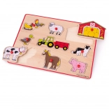 Vkládací puzzle Farmářský statek Bigjigs Toys