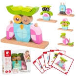 Kreativní dřevěné kostky 3D sova CLASSIC WORLD