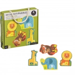 Petit Collage První Puzzle Mláďata Safari