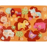 Dřevěná farma vkládačka pro děti