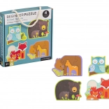 Petit Collage první puzzle - Lesní zvířátka
