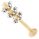 bino zvonkohra s rolničkami na dřevěném držátku