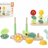 Květinová zahrada dřevěná skládačka pro děti