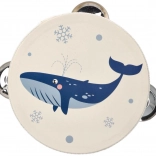 Tamburína s motivem velryby pro děti