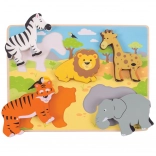 Vkládací puzzle safari Bigjigs Toys