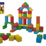 Detoa dřevěná stavebnice – kostky 50 ks