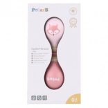 Dřevěná oboustranná rumba koule s liškou Polar B