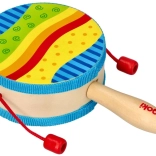 goki ruční bubínek s rukojetí z dřeva