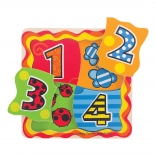 Dřevěné puzzle s čísly 1–4 Bigjigs Toys