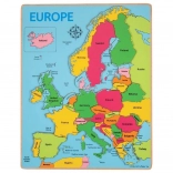 Bigjigs Toys dřevěné puzzle mapa Evropy, 25 dílků